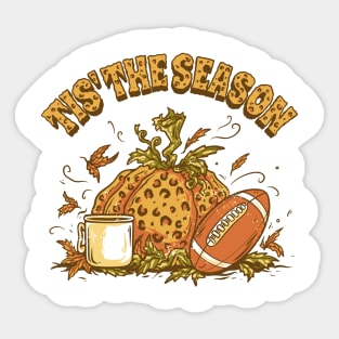 Autumn Game Day Football & Pumpkin Spice Sticker